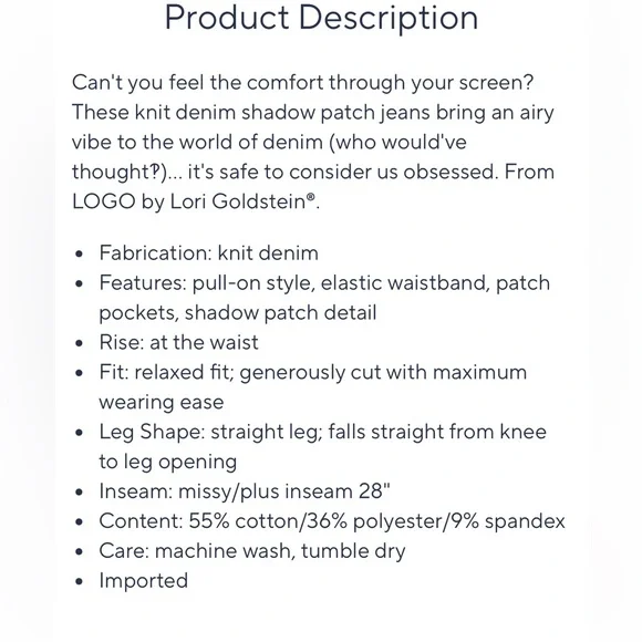 LOGO shadow patch pull-on jeans - Picture 14 of 16